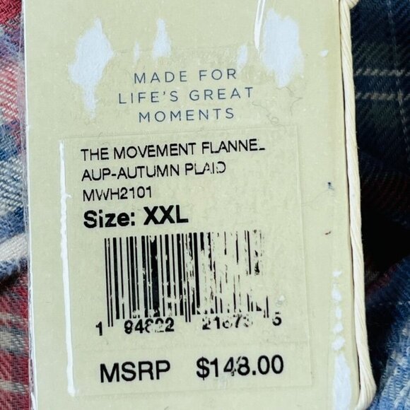 Faherty All Time Button Down Shirt - Autumn Plaid Size XXL Long Sleeve Flannel - Picture 11 of 16